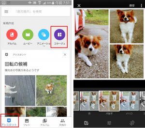 Googleフォト コラージュ